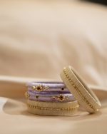 4 Pcs Handmade Silk Kundan Churi Bangle Set